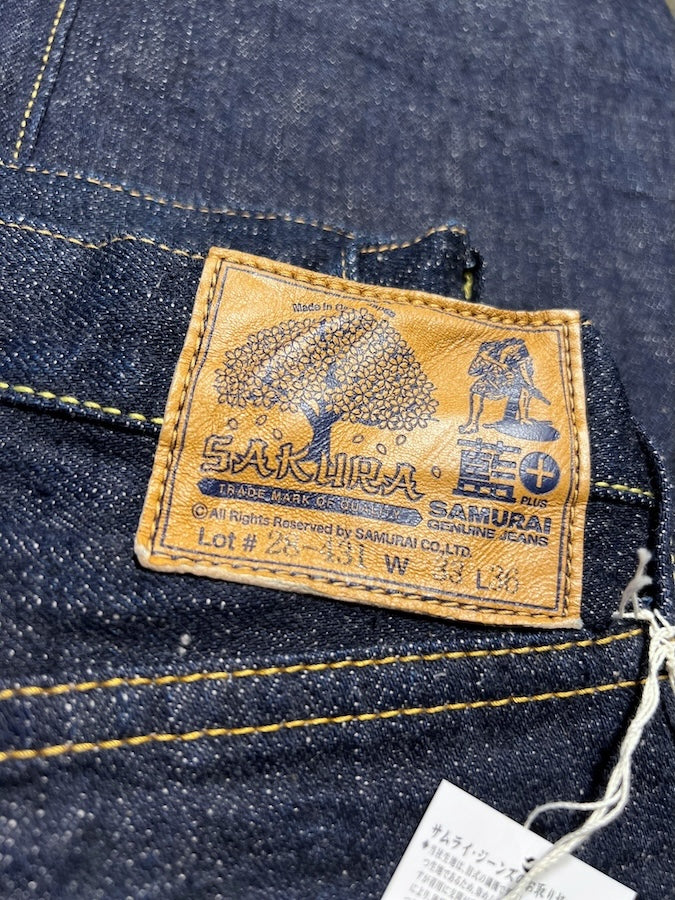 S500AX-SAKURA - 18oz "AI+ SAKURA" Selvedge Denim - Regular Straight