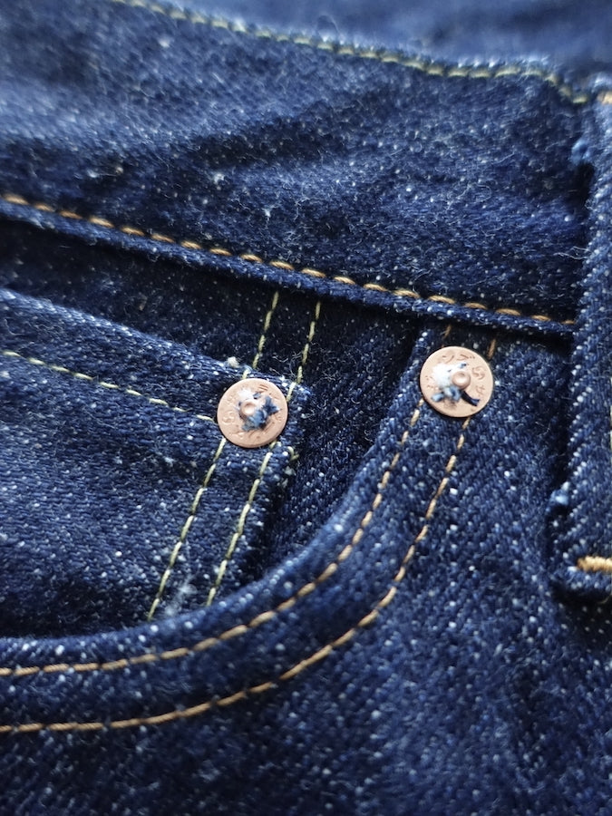 S511AX "AI PLUS" 18oz Selvedge Denim - Natural Indigo & Indigo Mix - Slim Tapered