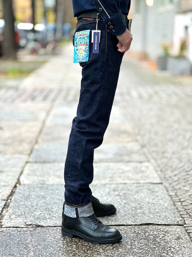 S713VXII - 17oz BUSHIDO Selvedge Denim - ZERO Series - Indigo Dyed - Tight Tapered