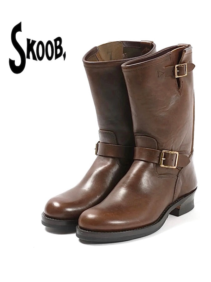 靴 SKOOB SHOE CO. OKG-009 size8D Engineer Boots *WANDER* HORSEBUTT - SKG-009 Brown