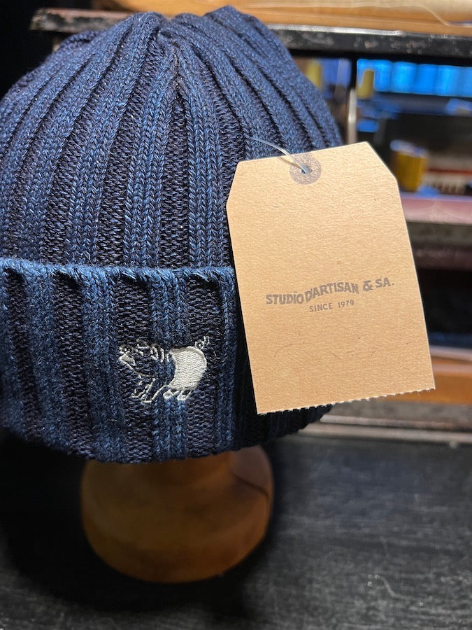 Studio D'Artisan - 7481 - Watch Cap - Rope Dyed Indigo