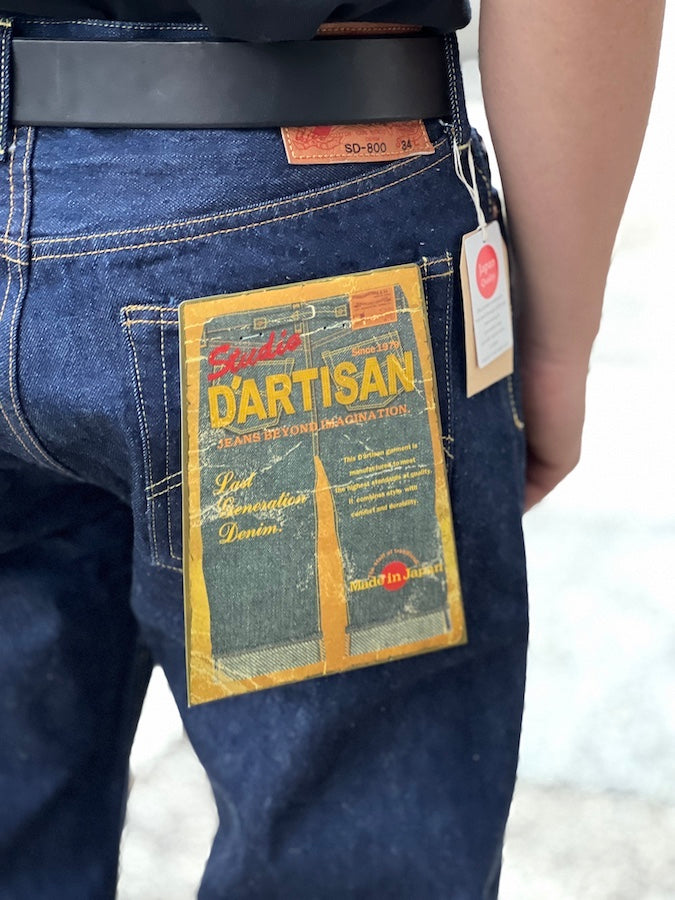 Studio D'Artisan - SD-800 "NATURAL INDIGO" - 15oz Selvedge Denim - Tapered Fit