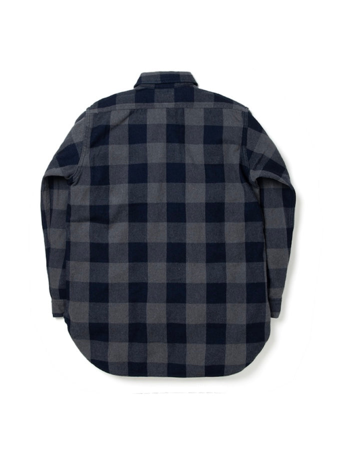 Studio D'Artisan - 5073 - Indigo Rope-dyed Flannel Shirt - Grey