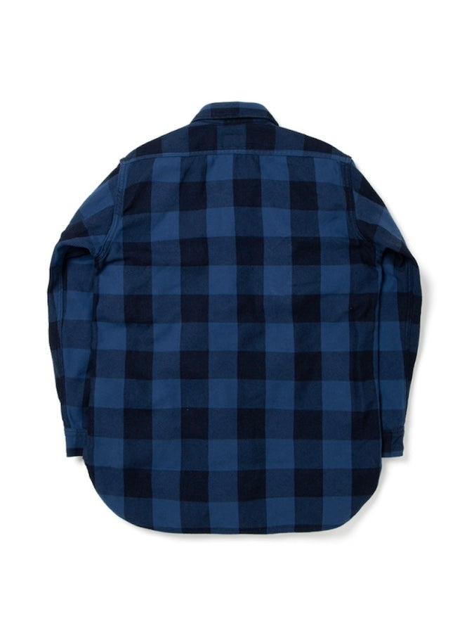 Studio D'Artisan - 5073 - Indigo Rope-dyed Flannel Shirt - Navy