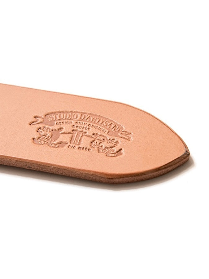 Studio D'Artisan - B-83 - Handmade Flat Buckle - Cow Leather Belt - Natural