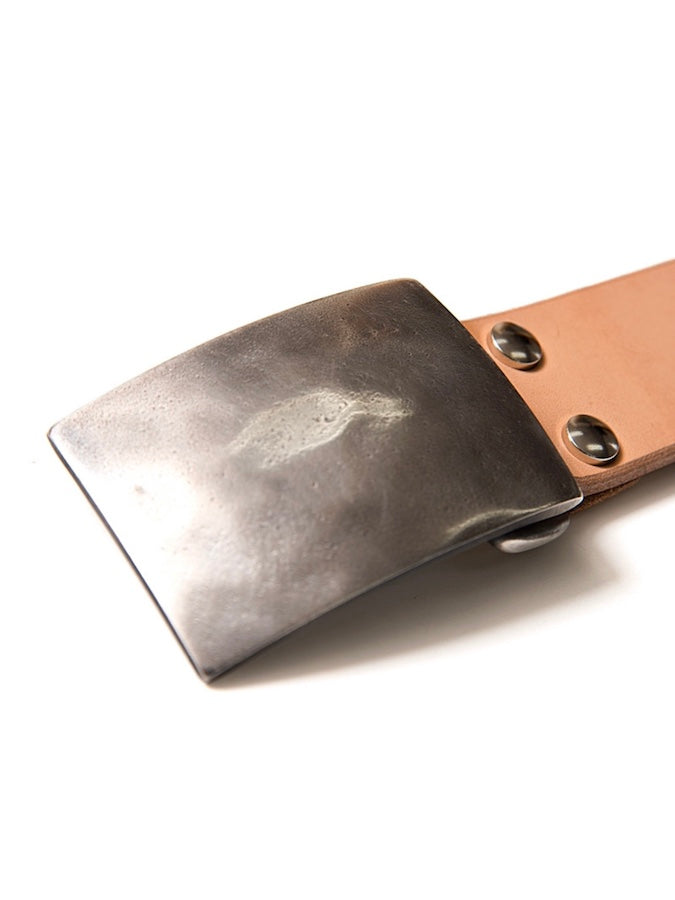 Studio D'Artisan - B-83 - Handmade Flat Buckle - Cow Leather Belt - Natural