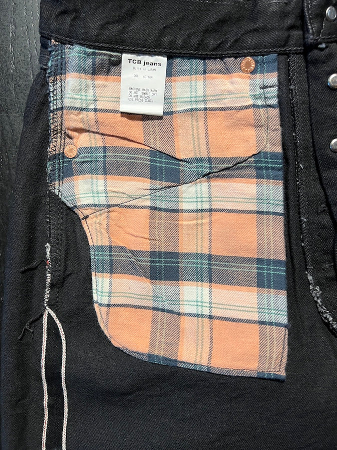 TCB - Late S40's Jeans BKBK - 14oz Selvedge Denim - Blended American cotton - Straight Cut