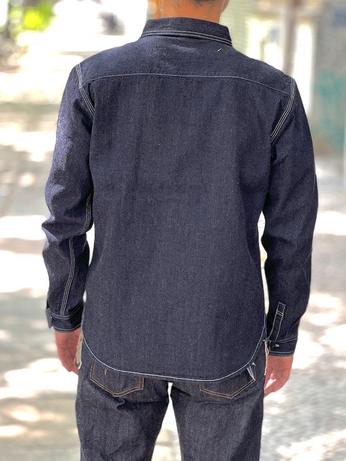 THE FLAT HEAD - FN-SDK-301L - 12oz Selvedge Denim - Triple Stitched - Work Shirt