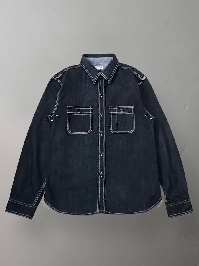 THE FLAT HEAD - FN-SDK-301L - 12oz Selvedge Denim - Triple Stitched - Work Shirt