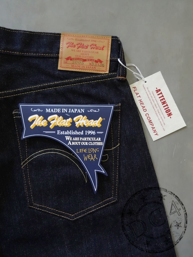 THE FLAT HEAD - 3005 - Straight Cut - 14.5oz Selvedge Denim - U.S. Texas Cotton