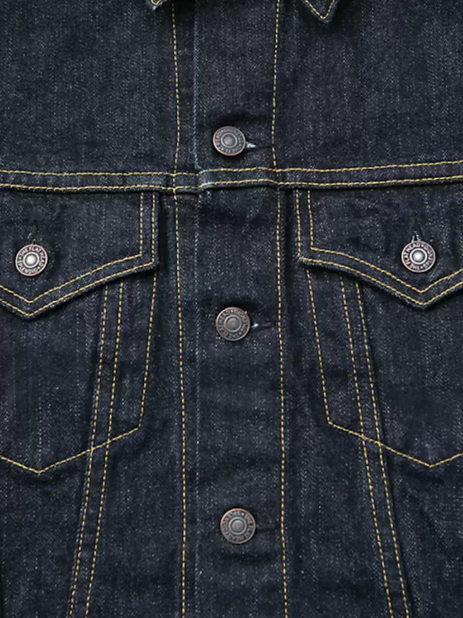 THE FLAT HEAD - 60's Denim Jacket - 3rd Model - 14.5oz Selvedge Denim - U.S. Texas Cotton