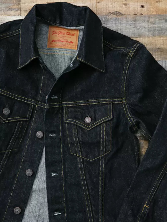 THE FLAT HEAD - 60's Denim Jacket - 3rd Model - 14.5oz Selvedge Denim - U.S. Texas Cotton