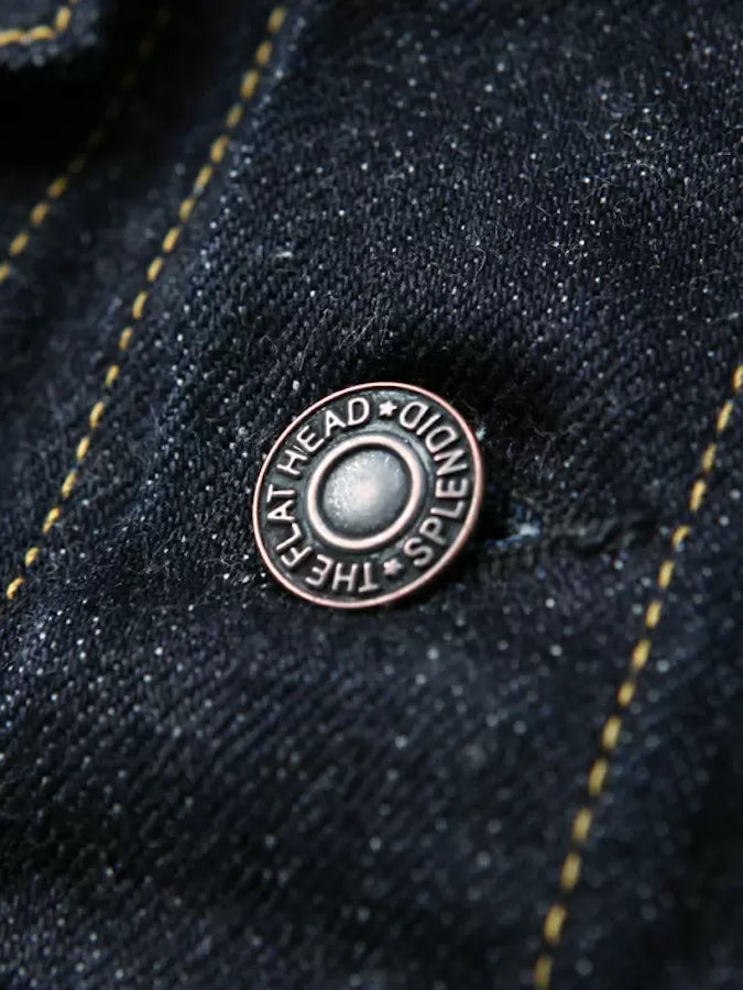 THE FLAT HEAD - 60's Denim Jacket - 3rd Model - 14.5oz Selvedge Denim - U.S. Texas Cotton