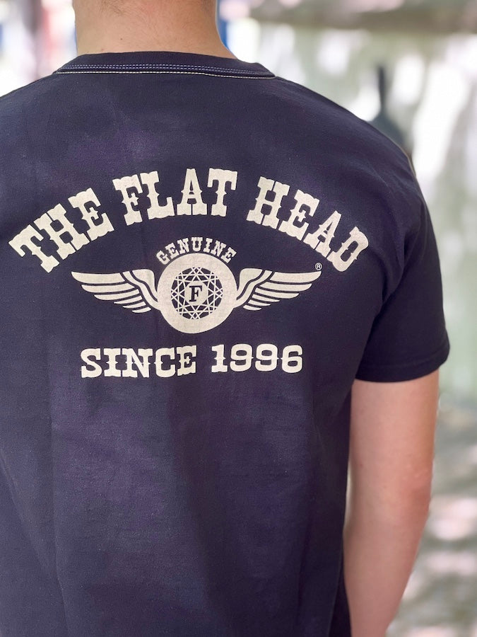 **FLYING WHEEL** Heavyweight T-Shirt - Black / Ivory - THC Series