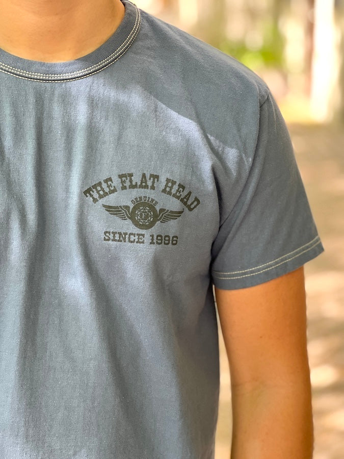 **FLYING WHEEL** Heavyweight T-Shirt - Blue - THC Series