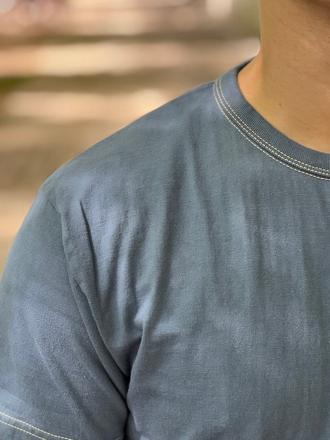 **FLYING WHEEL** Heavyweight T-Shirt - Blue - THC Series