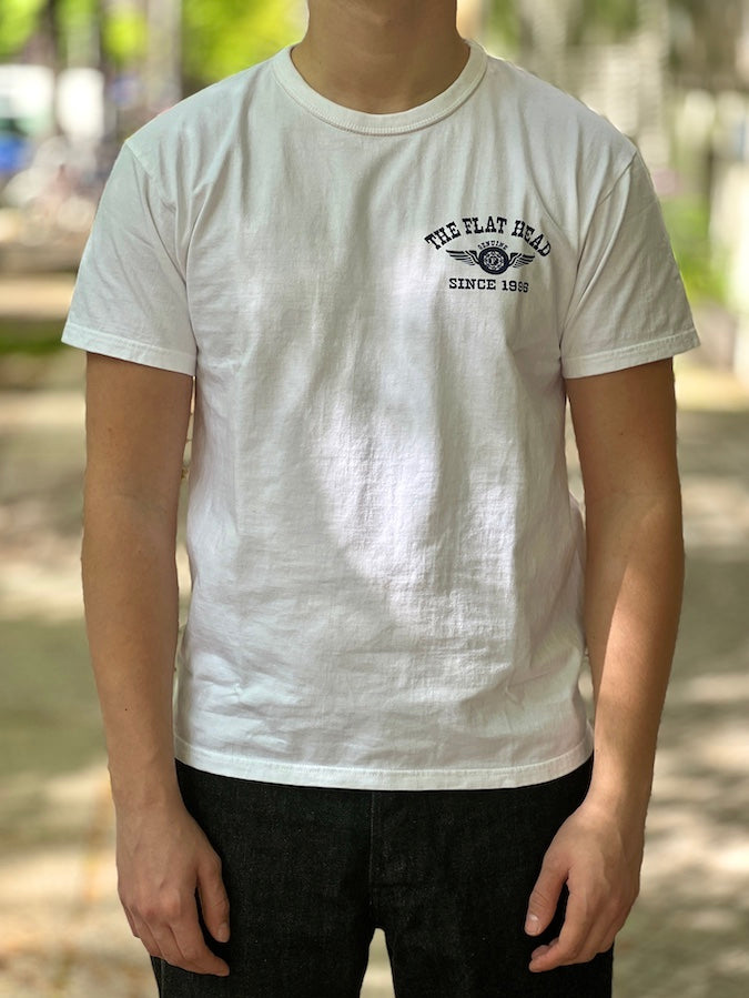 **FLYING WHEEL** Heavyweight T-Shirt - White - THC Series