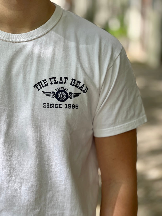**FLYING WHEEL** Heavyweight T-Shirt - White - THC Series