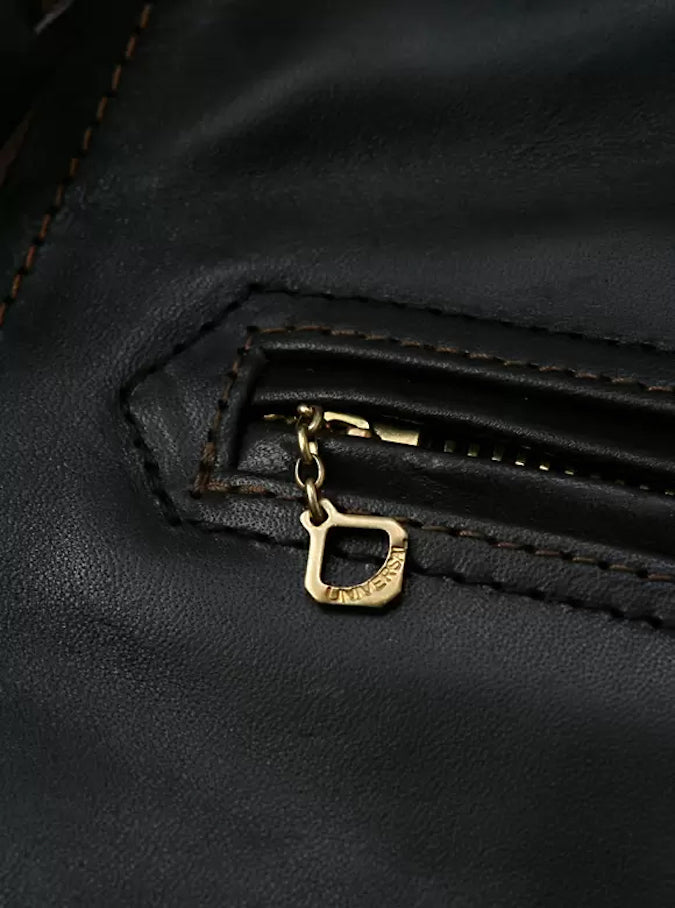 FN-LJ-HS001 - Horsehide - Shinki Hikaku Co. Leather - Single Rider's Jacket - Black