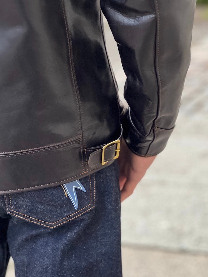 FN-LJ-HS001 - Horsehide - Shinki Hikaku Co. Leather - Single Rider's Jacket - Black