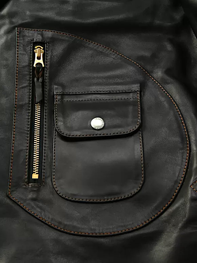 FN-LJ-HW004 - Horsehide - Shinki Hikaku Co. Leather - Double Rider's Jacket