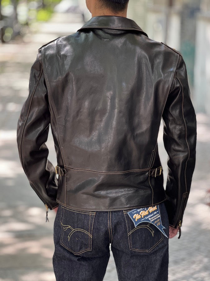 FN-LJ-HW004 - Horsehide - Shinki Hikaku Co. Leather - Double Rider's Jacket