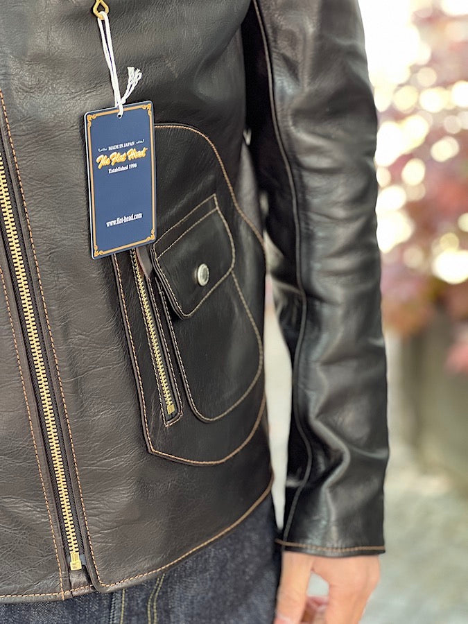 FN-LJ-HW004 - Horsehide - Shinki Hikaku Co. Leather - Double Rider's Jacket