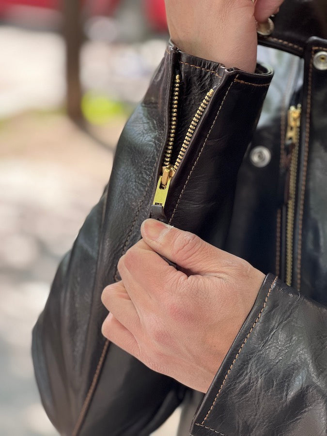 FN-LJ-HW004 - Horsehide - Shinki Hikaku Co. Leather - Double Rider's Jacket