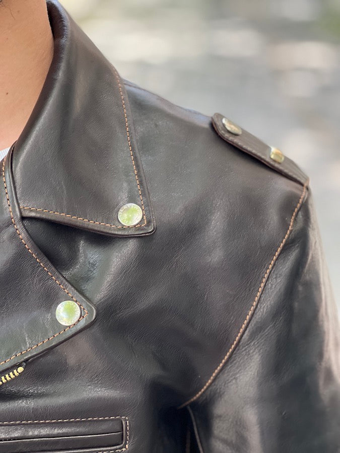 FN-LJ-HW004 - Horsehide - Shinki Hikaku Co. Leather - Double Rider's Jacket