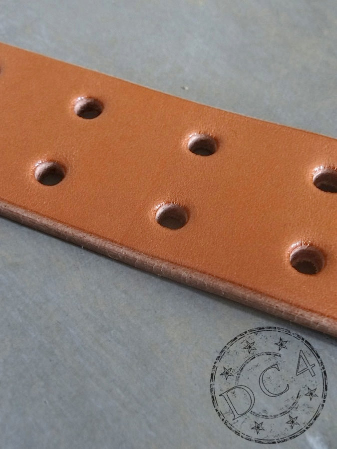 DC4 x The Flat Head - Double Prong - Saddle Leather Belt – Tan