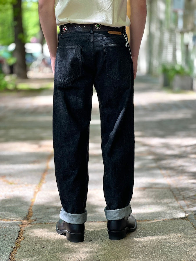 FN-PA-DB004 - Wide Tapered - 12.5oz Selvedge Denim - Black