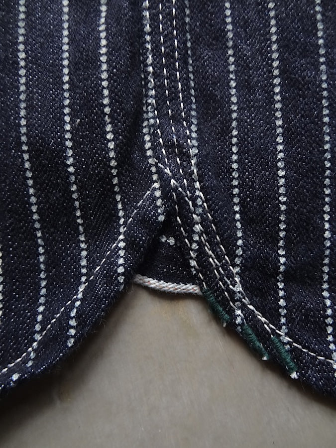 THE FLAT HEAD - FN-SDK-702L - Wabash Work Shirt - 10oz Indigo Selvedge woven on vintage shuttle looms