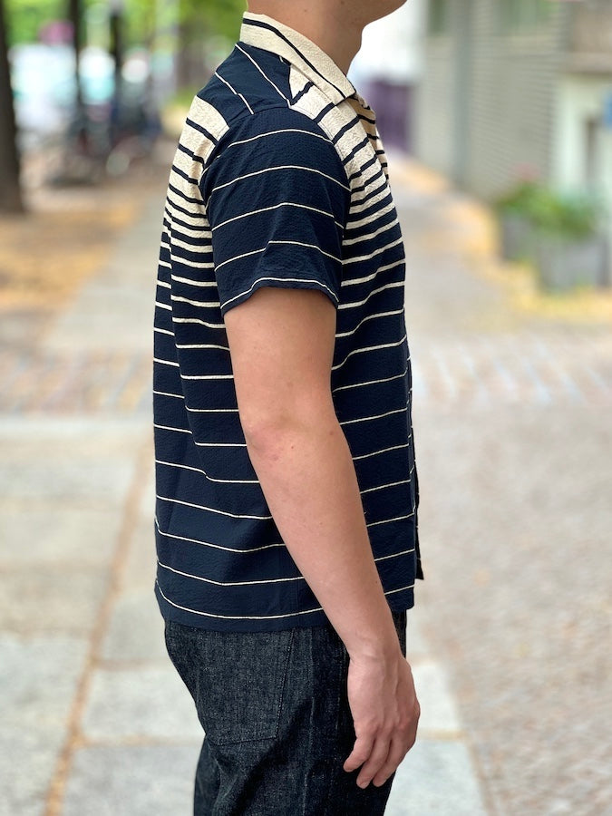 The GROOVIN HIGH - 1950s "STRIPE" Vintage Americana Seersucker S/S Shirt