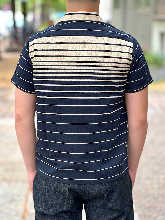 The GROOVIN HIGH - 1950s "STRIPE" Vintage Americana Seersucker S/S Shirt