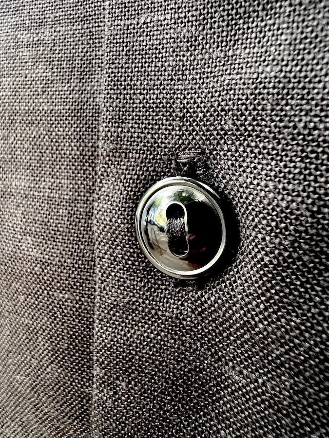 The GROOVIN HIGH - 1950s Plain Cotton / Linen - Black S/S Shirt