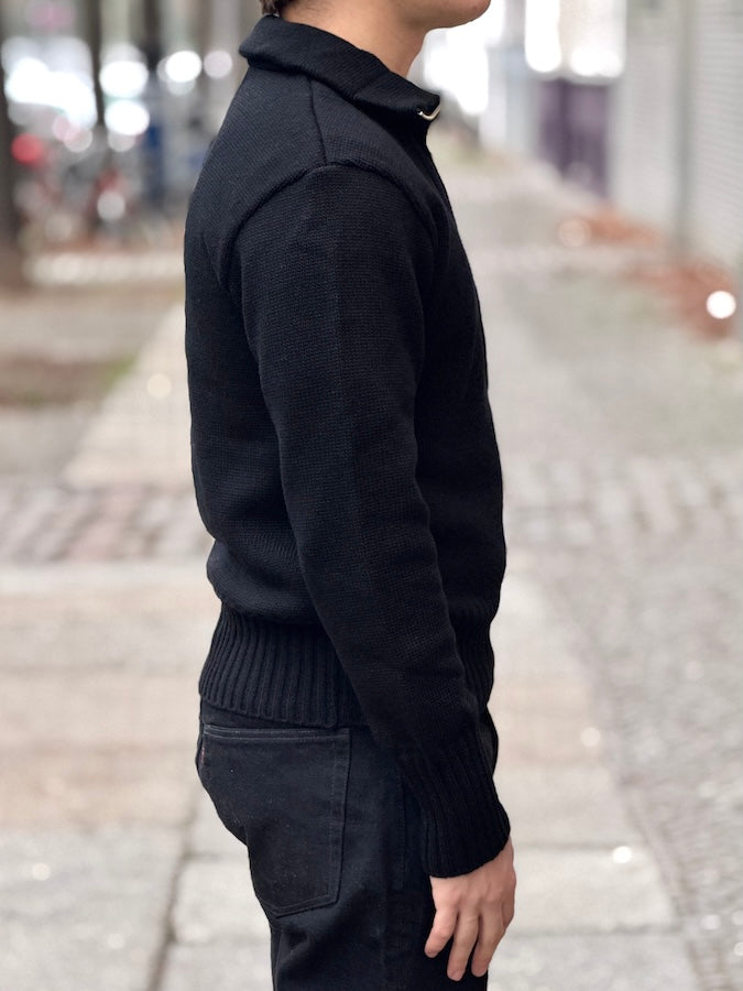 The GROOVIN HIGH - 1940s Zip Up Knit - Black