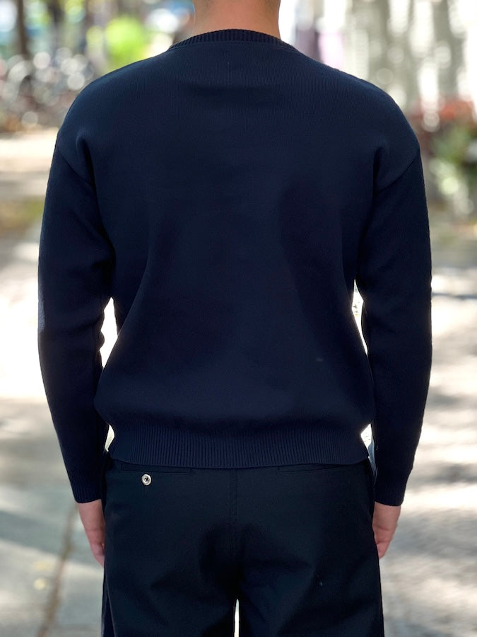 The GROOVIN HIGH - 1950s Heavy Knit Pocket Sweatshirt - Black