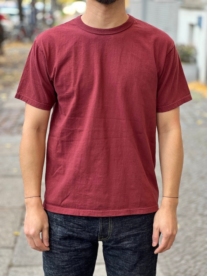 SGT001 Loopwheeled T -Shirt - 100% Cotton - Burgundy