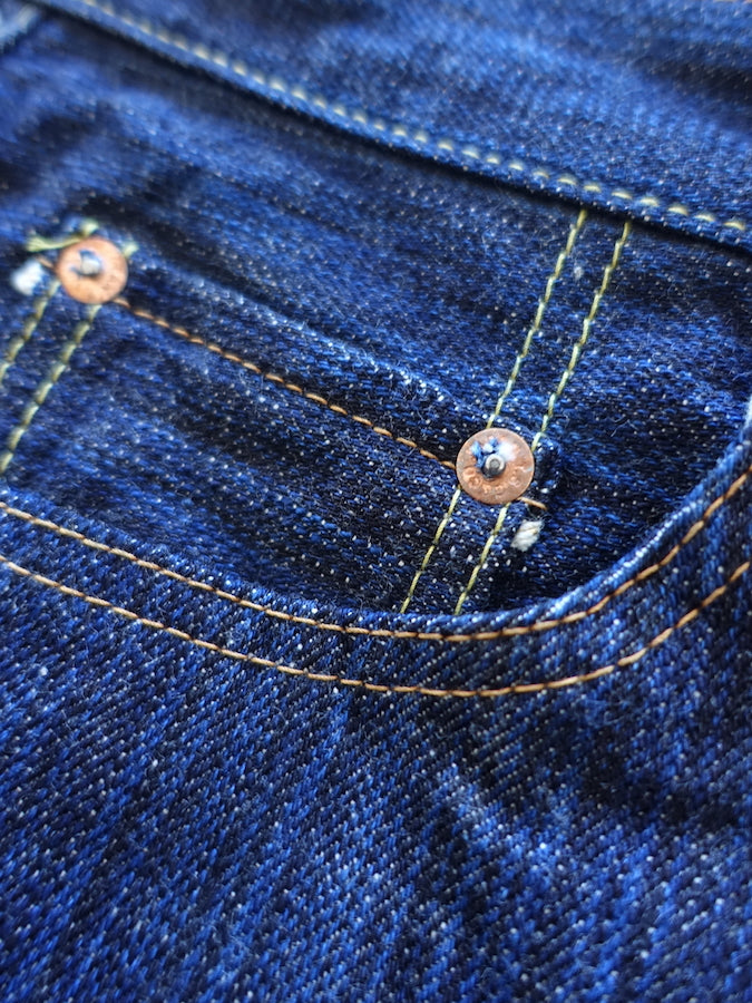 The Strike Gold SG8104【SHOWER SLUBBY】Series - 16oz Horizontal Super Slub Selvedge Denim - Right Hand Twill - REGULAR TAPERED