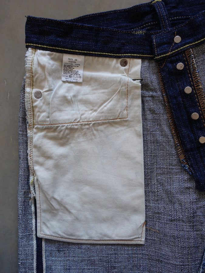 The Strike Gold SG8105【SHOWER SLUBBY】Series - 16oz Horizontal Super Slub Selvedge Denim - Right Hand Twill - STYLISH STRAIGHT