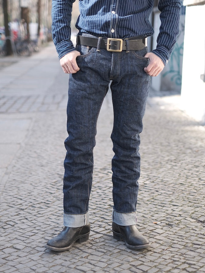 The Strike Gold SG8105【SHOWER SLUBBY】Series - 16oz Horizontal Super Slub Selvedge Denim - Right Hand Twill - STYLISH STRAIGHT