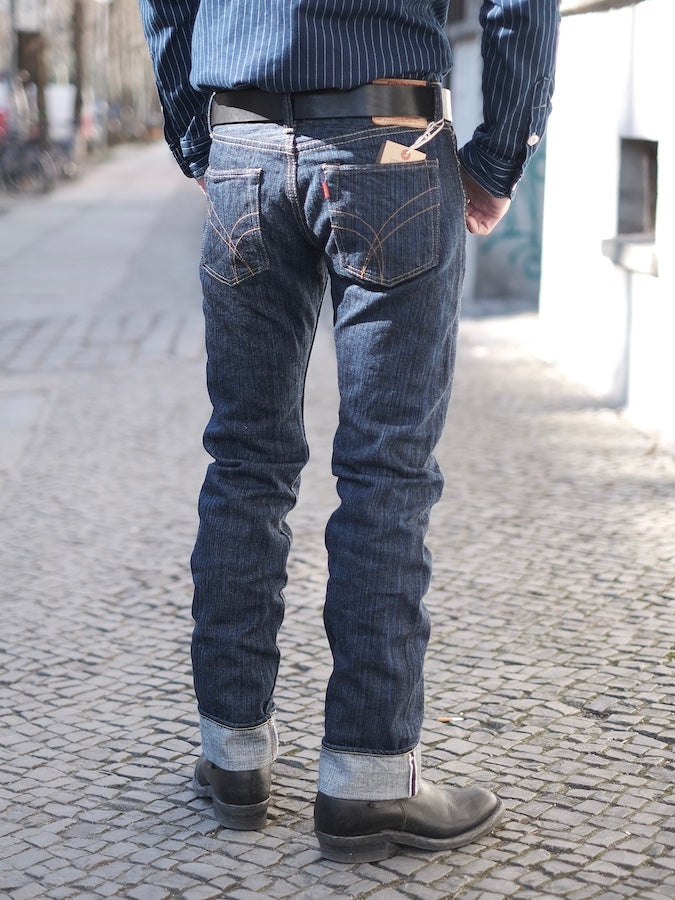 The Strike Gold SG8105【SHOWER SLUBBY】Series - 16oz Horizontal Super Slub Selvedge Denim - Right Hand Twill - STYLISH STRAIGHT