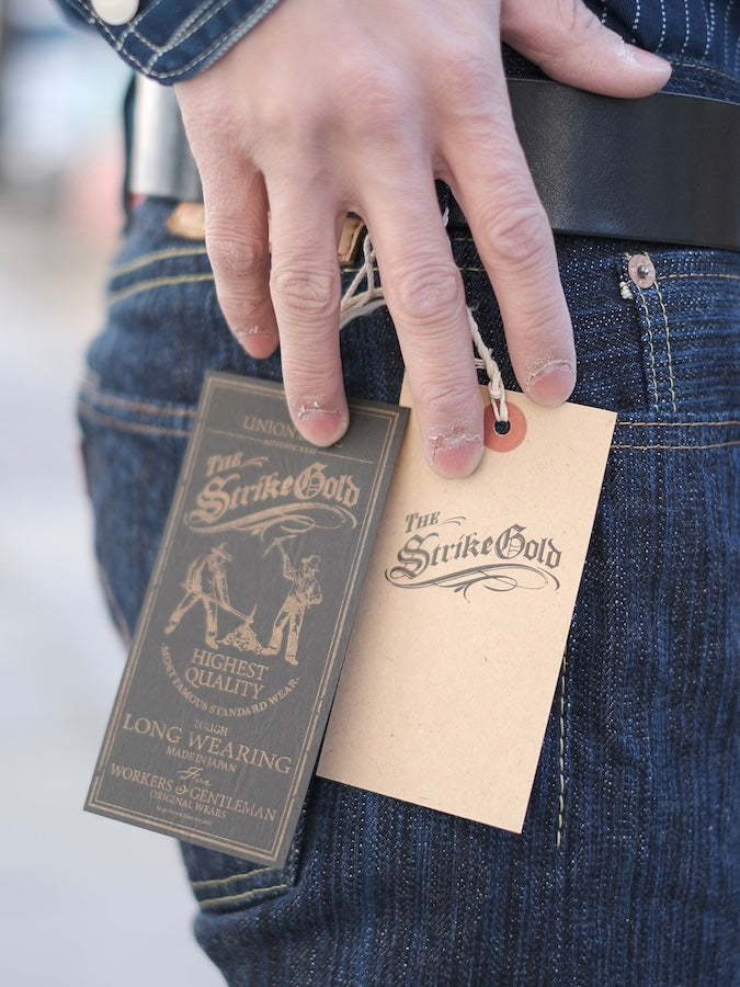 The Strike Gold SG8105【SHOWER SLUBBY】Series - 16oz Horizontal Super Slub Selvedge Denim - Right Hand Twill - STYLISH STRAIGHT