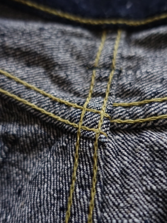 The Strike Gold SG0103KE【KEEP EARTH】Series - 100% Natural Indigo Rope Dyed - 17oz Original Selvedge Denim - Classic Straight