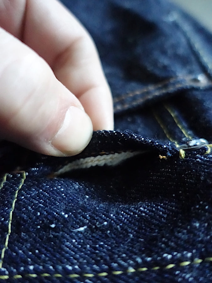 The Strike Gold SG0103KE【KEEP EARTH】Series - 100% Natural Indigo Rope Dyed - 17oz Original Selvedge Denim - Classic Straight