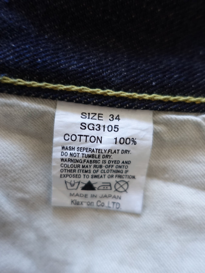 The Strike Gold SG3105【COOL】Series - 17oz Selvedge Denim - Dark Indigo Warp & Grey Weft - Left Hand Twill - STYLISH STRAIGHT