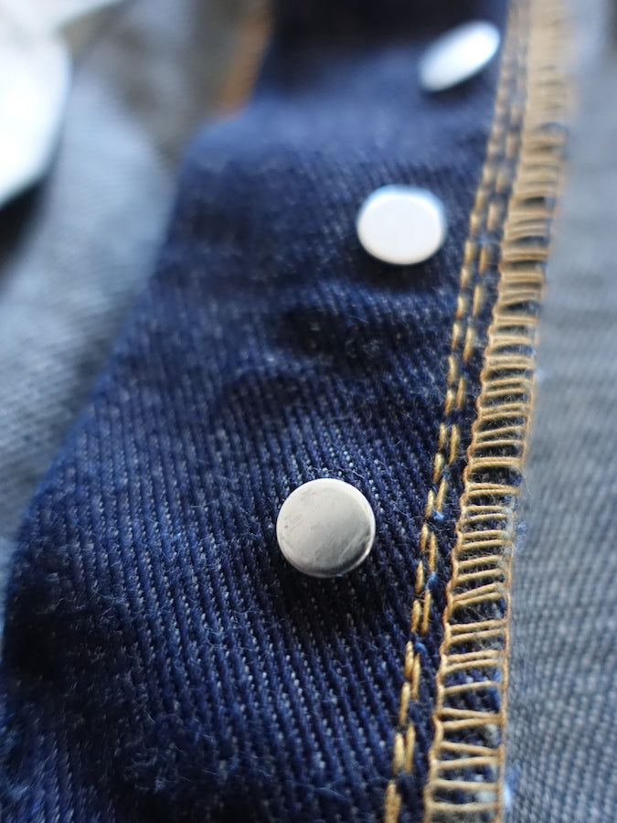 The Strike Gold SG3105【COOL】Series - 17oz Selvedge Denim - Dark Indigo Warp & Grey Weft - Left Hand Twill - STYLISH STRAIGHT