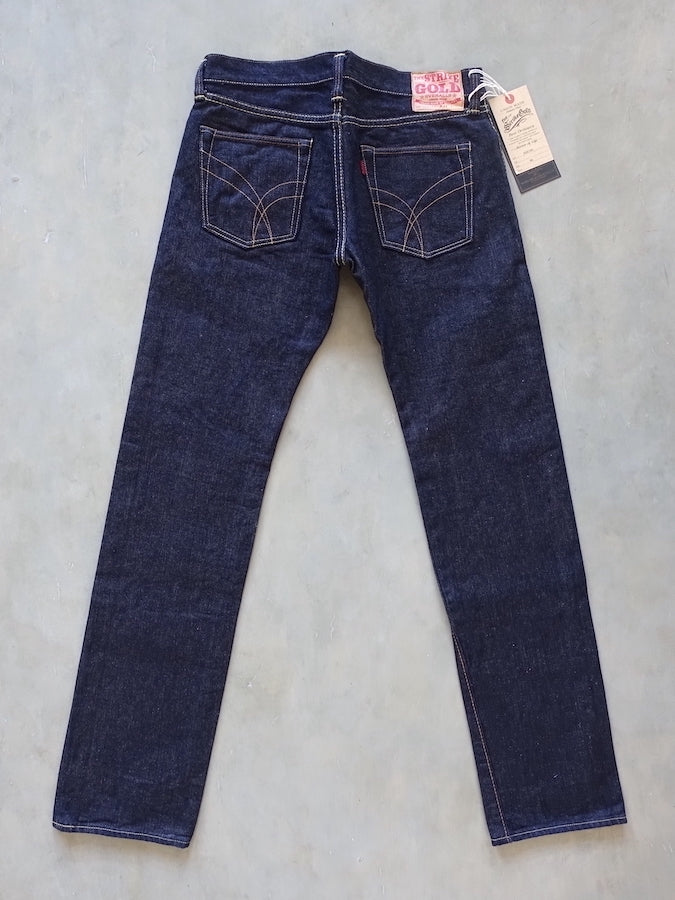 The Strike Gold SG3105【COOL】Series - 17oz Selvedge Denim - Dark Indigo Warp & Grey Weft - Left Hand Twill - STYLISH STRAIGHT