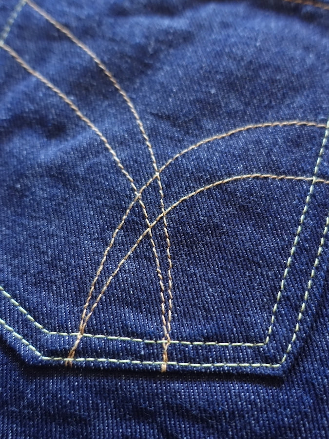 The Strike Gold SG3105【COOL】Series - 17oz Selvedge Denim - Dark Indigo Warp & Grey Weft - Left Hand Twill - STYLISH STRAIGHT