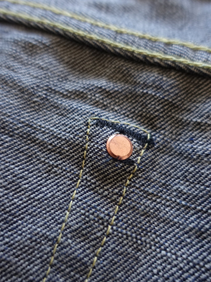 The Strike Gold SG3105【COOL】Series - 17oz Selvedge Denim - Dark Indigo Warp & Grey Weft - Left Hand Twill - STYLISH STRAIGHT